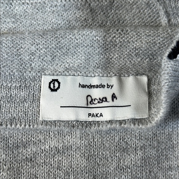 Paka Gray Knit Alpaca Hoodie, Men’s Medium — Brand New - Picture 5 of 10